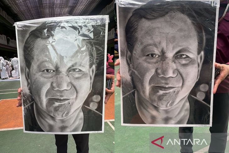 Siswi SMA 13 Jakut sketsa wajah Prabowo bentuk syukur atas program MBG