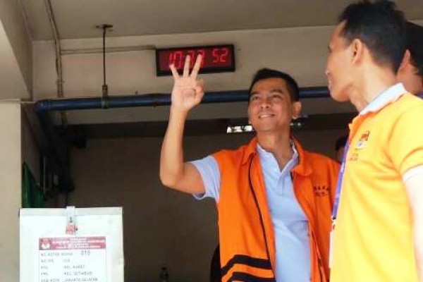 Begini gaya 8 tahanan KPK saat nyoblos pilkada
