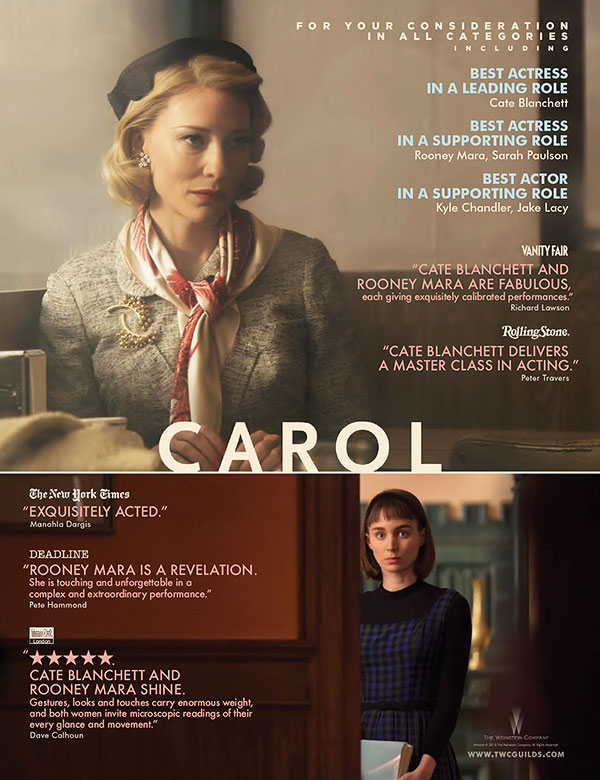 Carol (2015) | Cate Blanchett, Rooney Mara - Page 2 | KASKUS