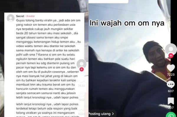 Siswi SMA di Tasikmalaya Diteror Om-Om yang Menyukainya, Pacar Korban Sempat Dipukuli