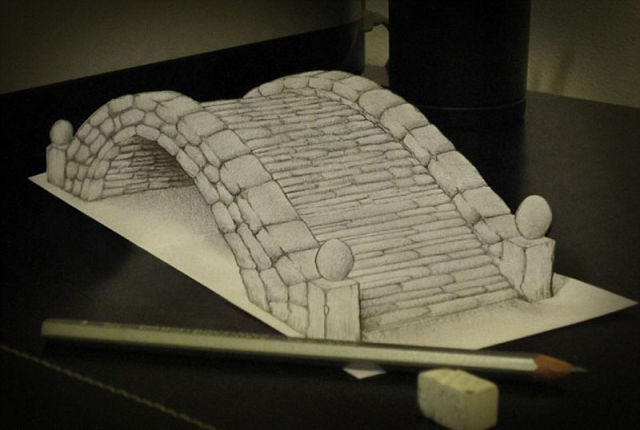 W.O.W...Gambar 3D yang Hanya Bermodalkan Pensil dan Kertas ini SUNGGUH LUAR BIASA 