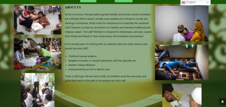 ‘Conversion therapy’ website haunts Indonesian LGBT activists