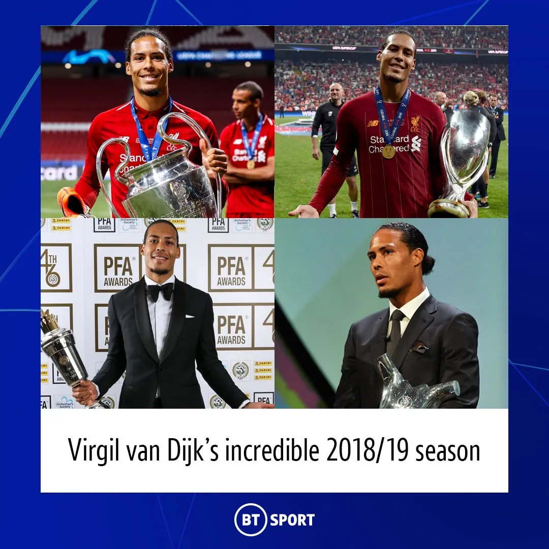 Rebut UEFA Men's Player Of The Year, Musim 2018-19 Tersukses Bagi Virgil Van Dijk