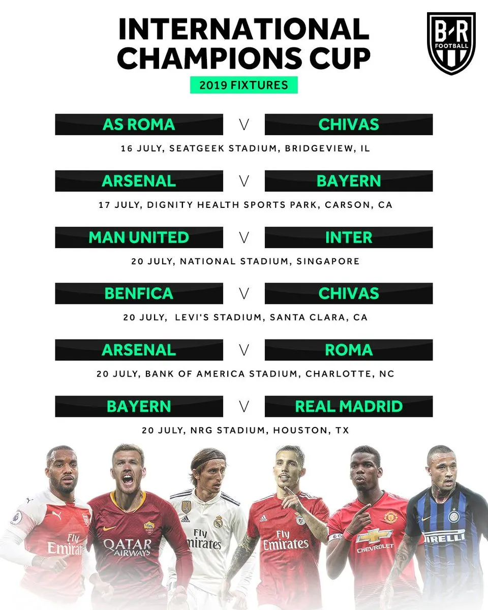 Inilah Jadwal Pertandingan Pramusim International Champions Cup 2019