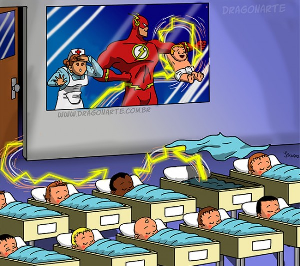 Buah Jatuh Tak Jauh Dari Pohonnya, 12 Ilustrasi Bayi Super Hero Ini Gemes Maksimal