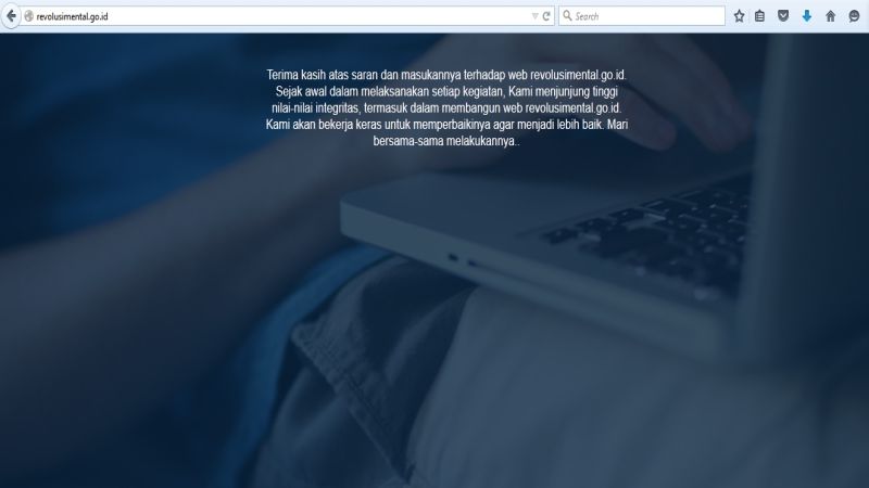 Website Revolusimental Down, Diduga Server Tak Berkualitas!