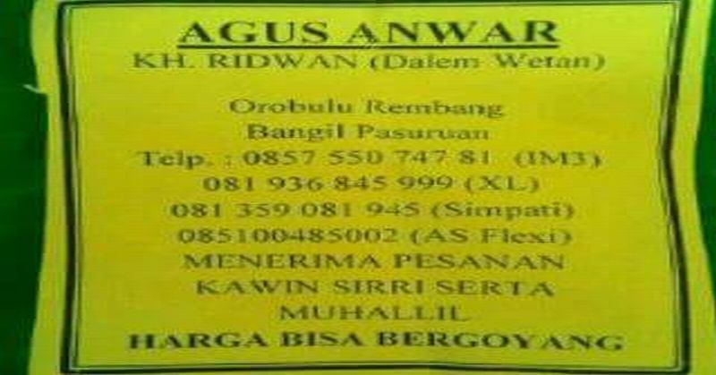 Heboh Prostitusi Artis, di Jatim Beredar Iklan Layanan Nikah Siri
