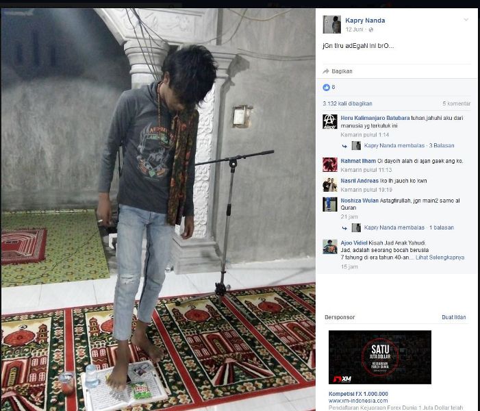 Kapry Nanda, Bocah Alay Itu Akhirnya Diamankan Polisi