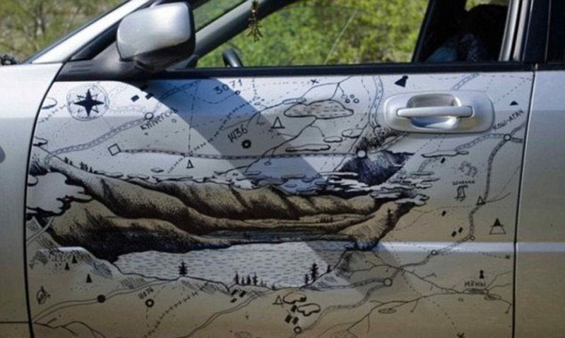 CETAR NIH dan Kreatif, Mobil Penyok &amp; Baret Dilukis Hasilkan Karya Seni Tinggi