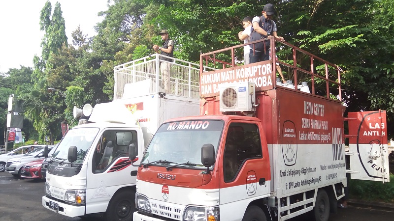 Jelang Long March GNPF MUI, Mobil Komando Mulai Dipersiapkan