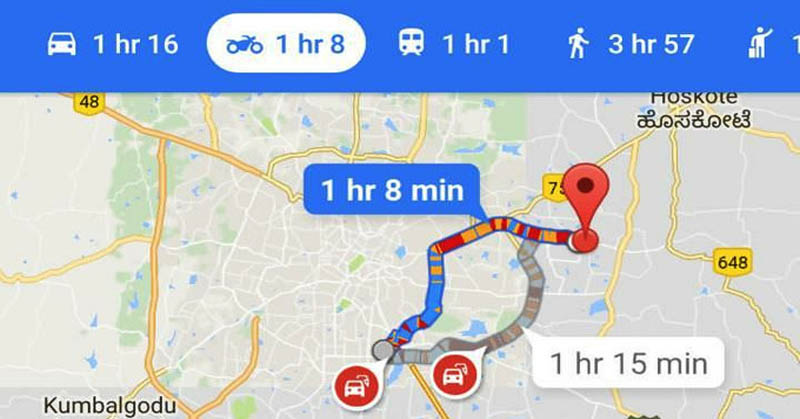 Google Maps Kini Sediakan Petunjuk arah Untuk Sepeda Motor