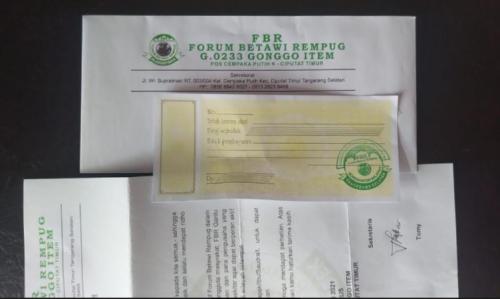 Ini Penampakan Surat FBR Meminta Jatah THR ke Pedagang Ciputat