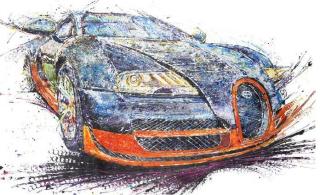 Menakjubkan! Lukisan ini dibuat pakai mainan mobil remot kontrol