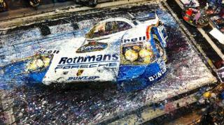 Menakjubkan! Lukisan ini dibuat pakai mainan mobil remot kontrol