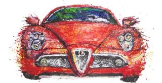 Menakjubkan! Lukisan ini dibuat pakai mainan mobil remot kontrol