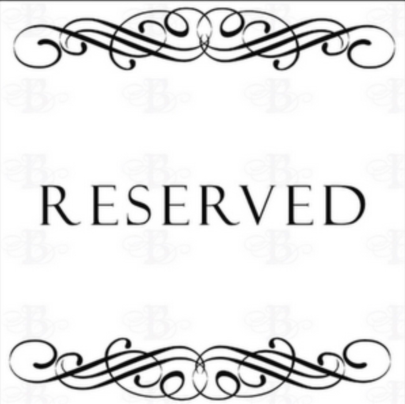 Reserved табличка а4