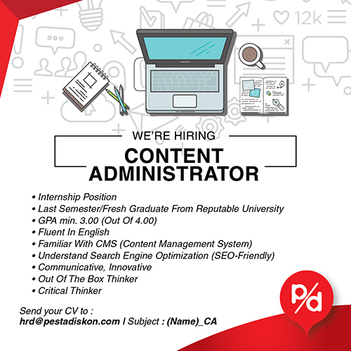 &#91;JAKARTA SELATAN&#93; PESTADISKON.COM IS HIRING!!!