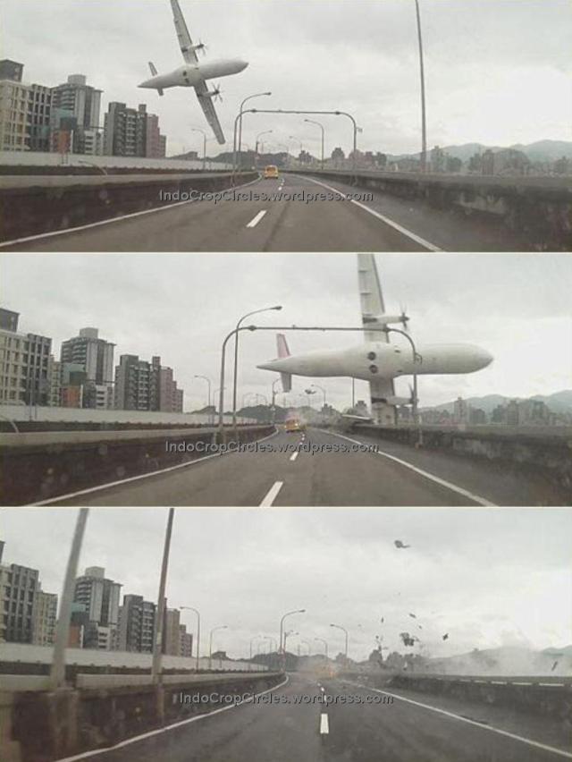 &#91;FOTO &amp; VIDEO&#93; Terekam Kamera! Pesawat TransAsia Airways Jatuh di Taiwan