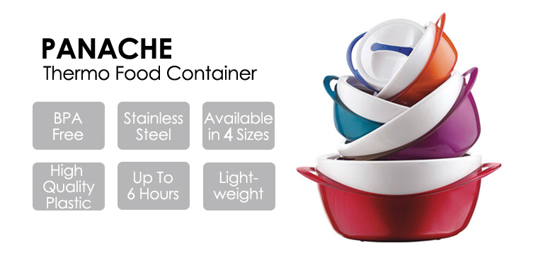 Thermos Food Flask With Microwaveable Container Wadah Makanan Awet Panas