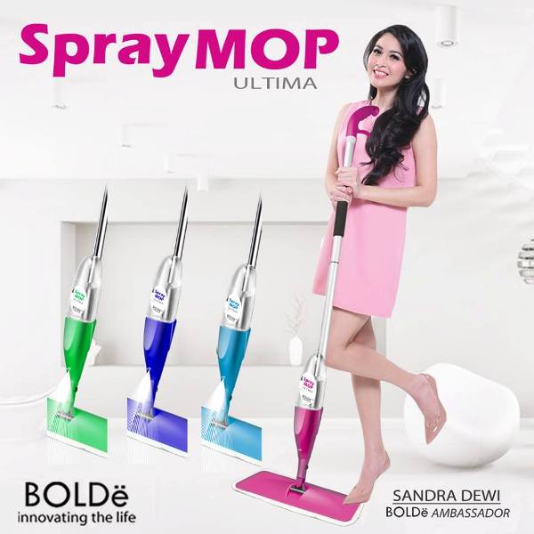 Alat Pengepel Bolde Ultima Pel Lantai Penyemprot Spraying Mop Gagang Stainless