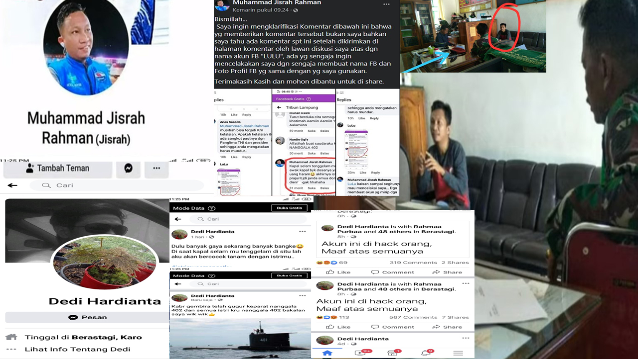 Unggahan Cabul ke Istri Kru KRI Nanggala, Facebooker Buru-buru Ngaku Kena Hack