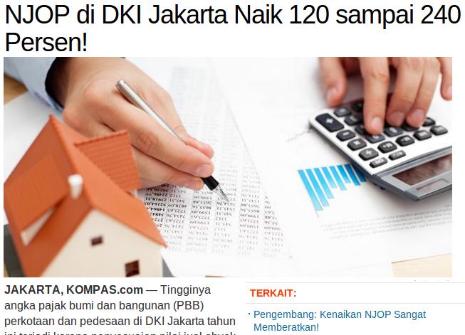 NJOP Jakarta Naik 240% dan PBB Hingga 1300%: Pajak Apa Mencekik Rakyat?
