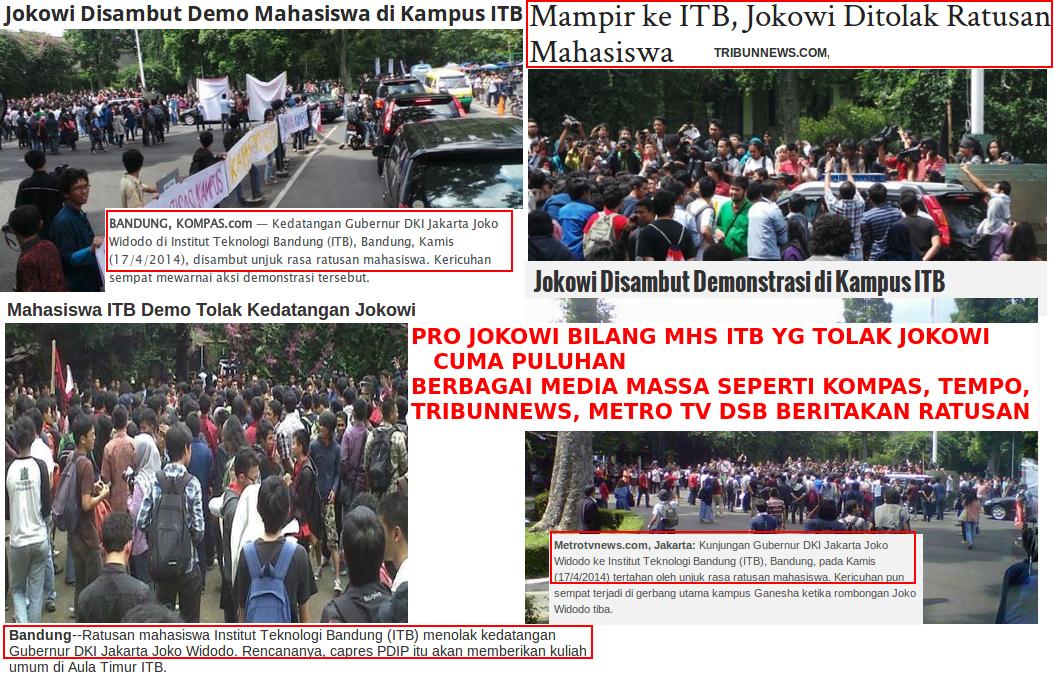 Puluhan atau Ratusan Mahasiswa ITB yang Tolak Jokowi?