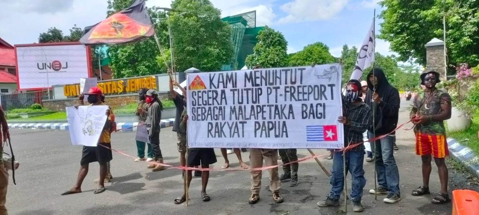 Mahasiswa Papua di Jember tuntut penutupan Freeport dan referendum
