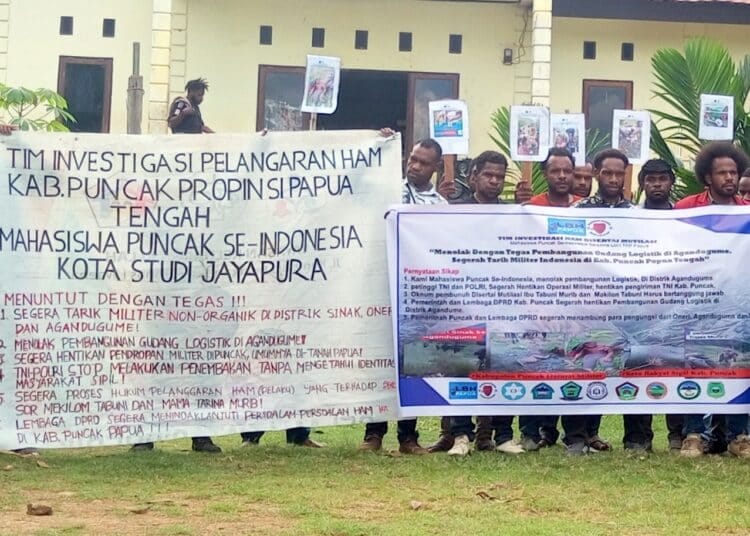 Mahasiswa serukan penarikan pasukan militer dari Puncak