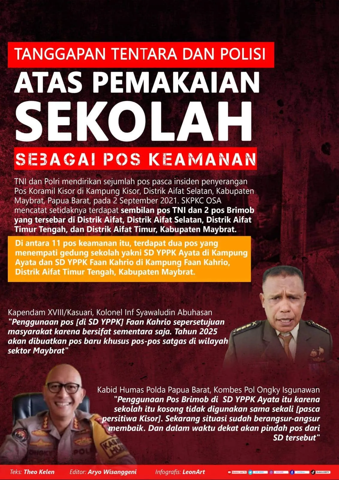 TNI dan Polri nyatakan akan pindahkan pos keamanan dari sekolah