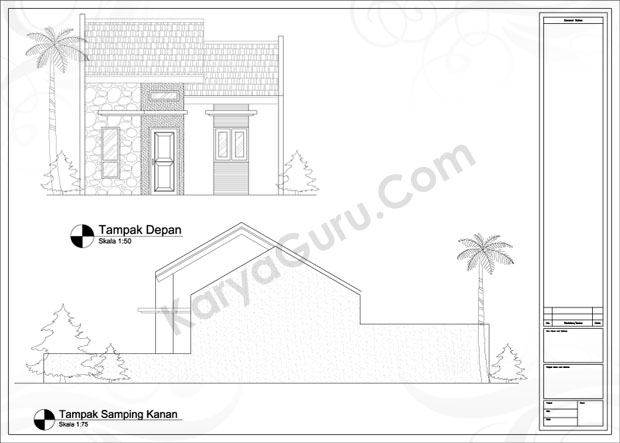 29+ Gambar Tampak Depan Rumah Minimalis Autocad Pics