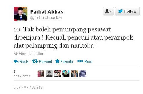 Farhat Abbas: pramugari yang gak sopan gue pecat!!! *Gaya lu, Cong!!