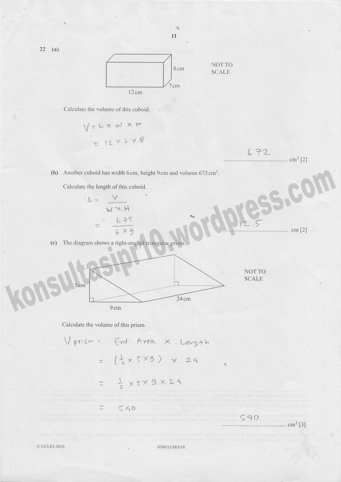 Pembahasan IGCSE MATH May 2016