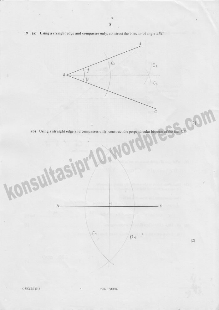 Pembahasan IGCSE MATH May 2016