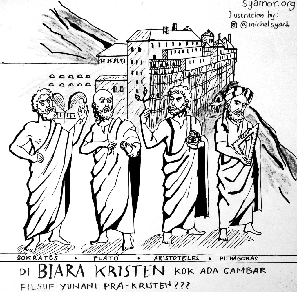 MENGAPA ADA LUKISAN FILSUF YUNANI KUNO DI BIARA KRISTEN GUNUNG ATHOS