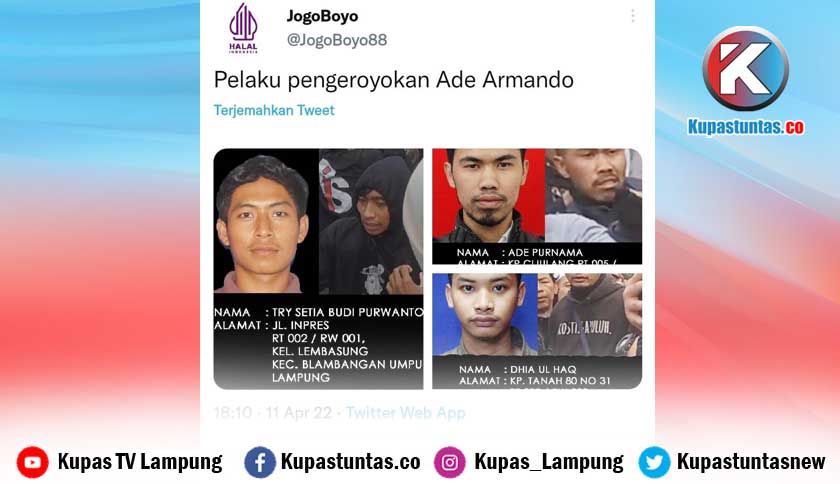 Diduga Pelaku Pengeroyokan Ade Armando, Warga Ini Ternyata Seharian di Rumah