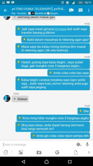 &#91;SERU&#93; Ngerjain Penipu Online via BBM 