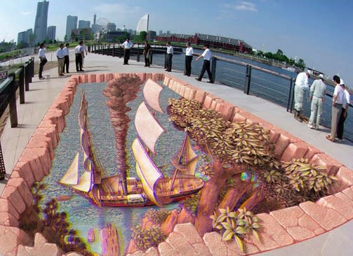 KARYA SENI 3D DARI KURT WENNER , PELUKIS JALANAN JEBOLAN NASA