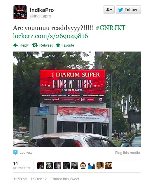 Konser Guns N Roses diundur ke hari Minggu !!