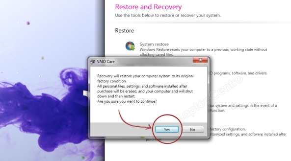 CD Recovery untuk notebook Sony VAIO