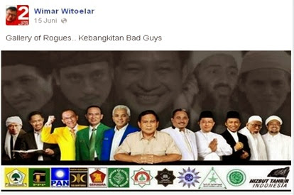 Kubu Jokowi Gencar Lakukan Serangan, Tim Prabowo Ancam Pidanakan Wimar Witoelar 