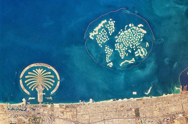 Foto Proses Pembangunan Proyek &quot;pulau di dunia&quot;di dubai