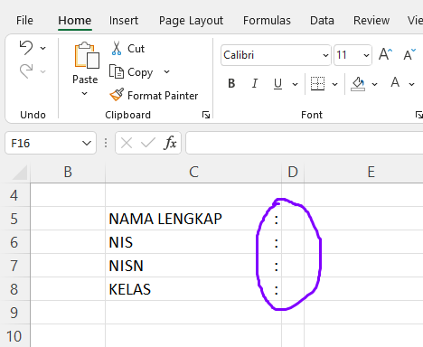 DUA Cara Membuat Titik Dua Sejajar di Excel 