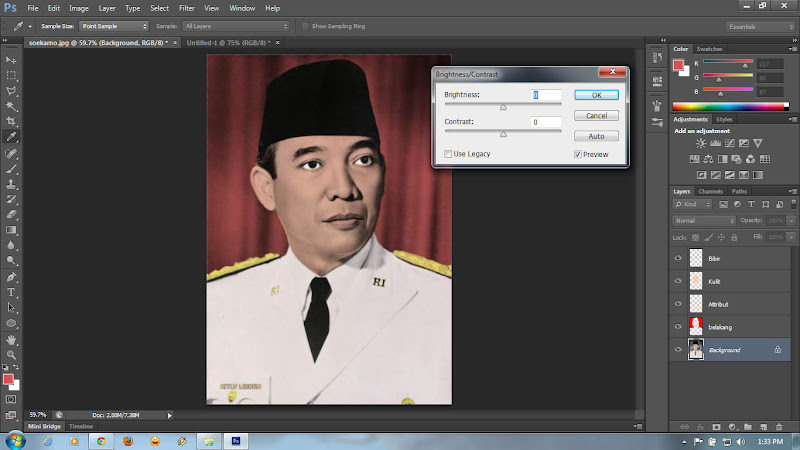 &#91;TUTORIAL&#93; Reouch/Recolour Gambar jadul dengan soto kambing