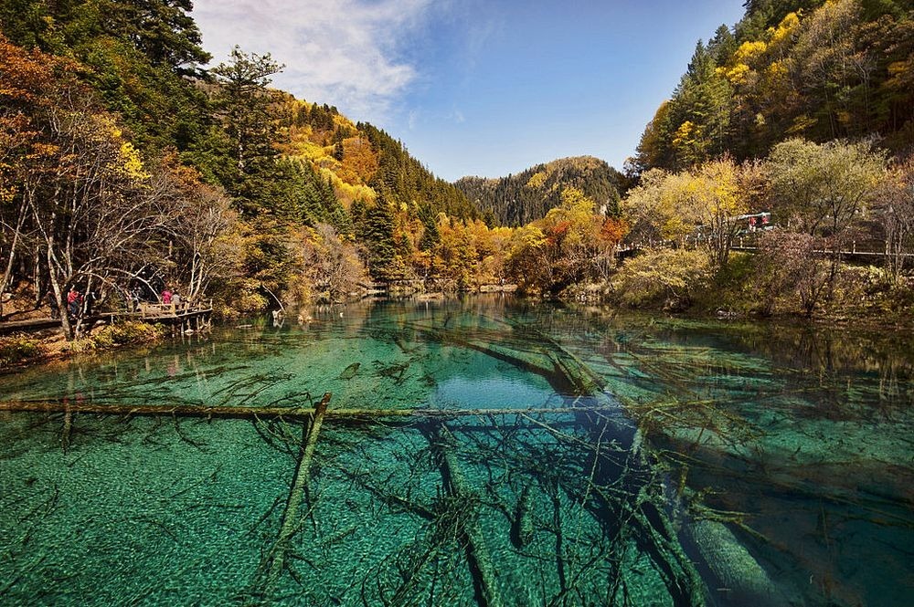 Danau Alpine Dan Air Terjun Jiuzhaigou