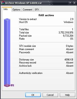 Gila!!! Compress File Instalasi W*nXP 3.49GB jadi 9,28MB