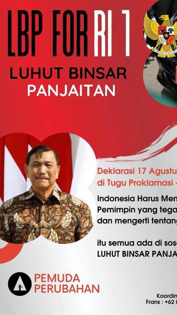 Rencana Pembentukan "Sahabat Luhut for Presiden RI 2024" di Indonesia dan Luar Negeri