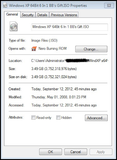 Gila!!! Compress File Instalasi W*nXP 3.49GB jadi 9,28MB