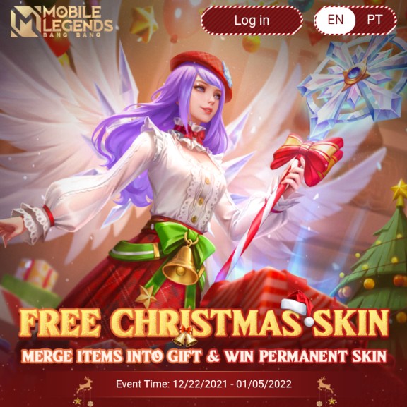 Cara mengikuti Event Skin Cristmas gratis Mobile Legends Brazil