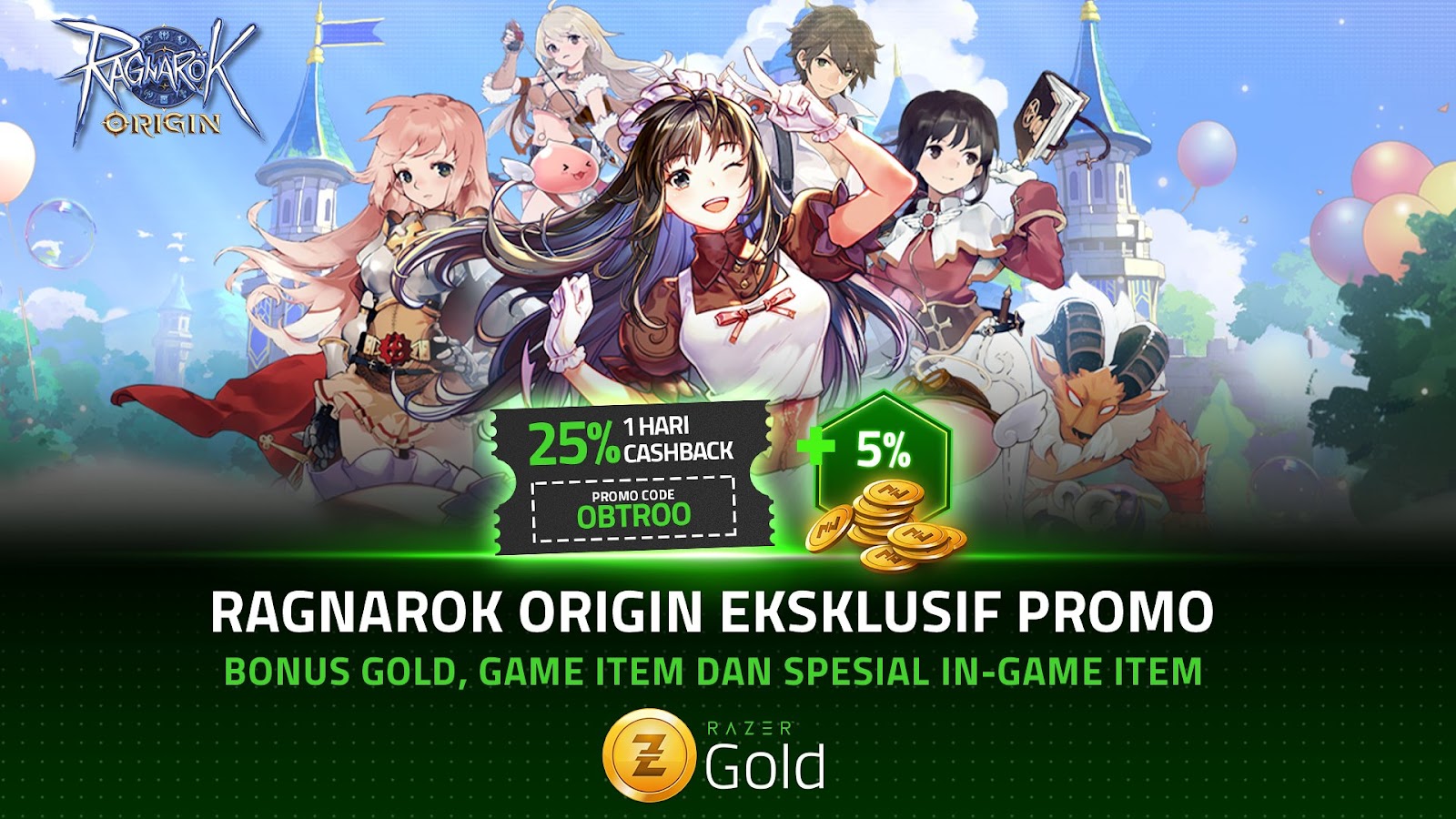 Razer Gold Hadir Sebagai Partner Eksklusif Ragnarok Origin, Banyak Promo!